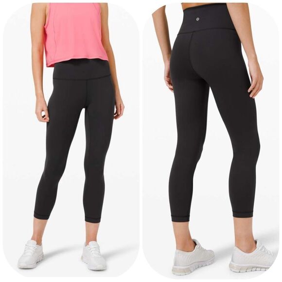 Lululemon Wunder Train High-Rise Crop 23" Black size 2‎ NWT - Picture 2 of 6